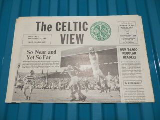 The Celtic View 7 - 22/9/1965 - Vintage Football Newspapaer Vgc