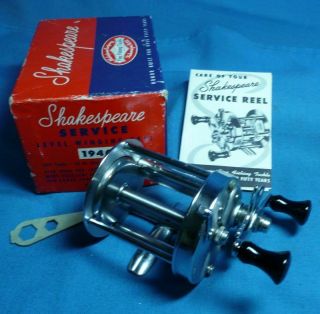 Vintage Shakespeare Service 1946 Level Winding Reel Old Stock