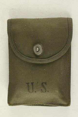 Vintage Us Military Vietnam War Green Canvas Ammo Case Made In Japan