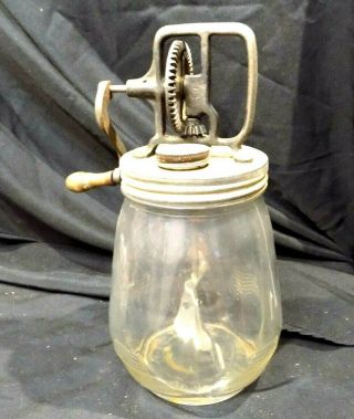 Antique Vintage Dazey Churn No.  4 Butter Churn - Tulip Jar - 3