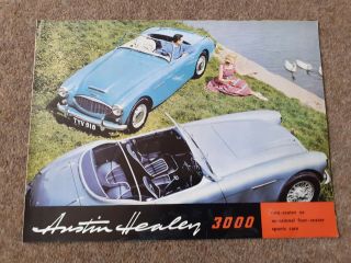 Austin Healey 3000 Sales Leaflet Brochure C1960 Vintage Classic Cars Motoring