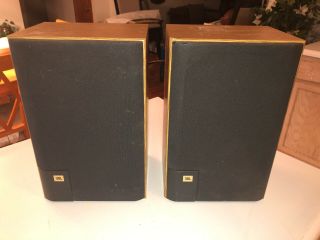 Jbl J2050 Compact Wood Grain Bookshelf Speakers Stereo Audio Vintage