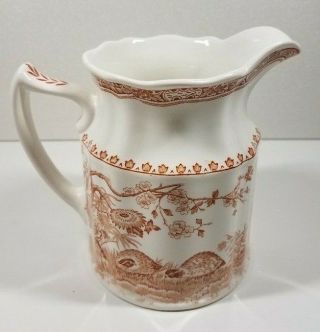Vintage Furnivals Brown Quail Pitcher - Classic Creamware - Made In England