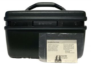 Vintage Samsonite Acclaim Green Travel Train Case Luggage W/tray & 2 Keys