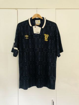 Vintage Rare Scotland Football Shirt Adult Xl Umbro Soccer Jersey 1991 Ex Cond