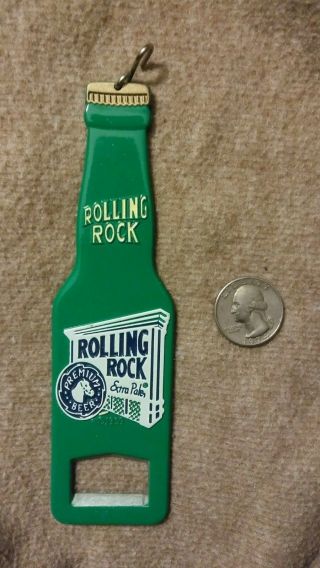 Vintage Rolling Rock Green Bottle Shaped Opener As Pictured S&h