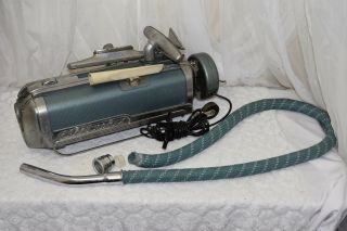 Vintage Electrolux Canister Vacuum Blue Turquoise Automatic E W/ Attachments