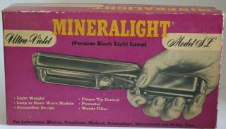 Vintage Mineralight Ultra Violet Black Light Lamp Model Sl 2537