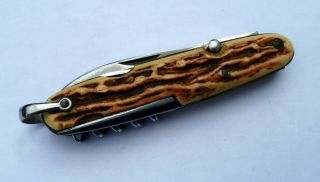 Ancien Couteau De Poche Pliant Tire Bouchon Makinox Vintage Folding Knife
