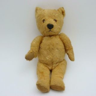 Vintage Golden Mohair Chiltern Teddy Bear,  With Label Circa 1950s.