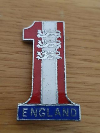 Large Vintage England Insert Badge 1970s World Cup Football Pin Badge