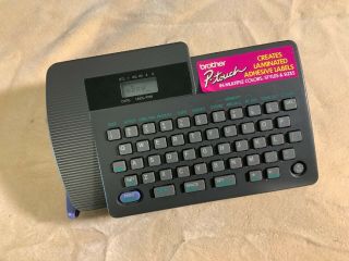 Vtg Brother P - Touch Pt - 15 Label Maker W/ Carry Case Runs On Aa Batteries