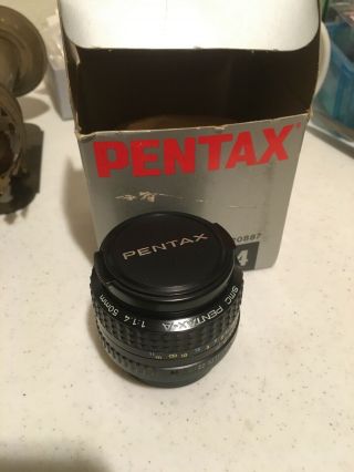 Vintage Smc Pentax - A 50mm F/1.  4 Lens - Pristine W/caps