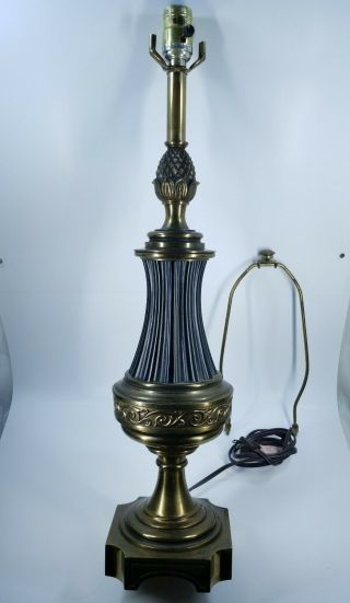 Vintage Mid Century Modern Brass Stiffel Accent Table Lamp 60s Hollywood Regency