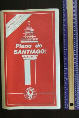 1990 Plano De Santiago With Sector Oriente,  Santiago Chile Map By Inupal
