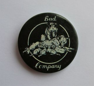 Bad Company Large Vintage Metal Pin Badge From The 1970 