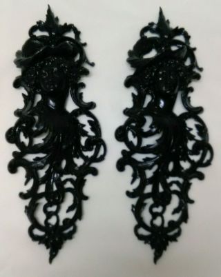 Antique Victorian Style Cast Iron Wall Plaques
