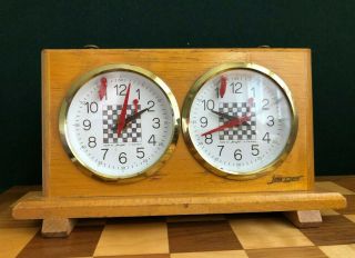 Vintage Jerger King Time Mechanical Chess Clock / Chess Timer With Box