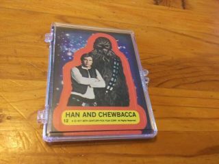 1977 Topps Vintage Star Wars Red Series 2 Complete 11 Sticker Card Set