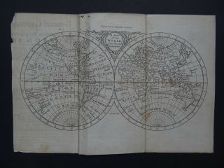 1782 Brookes Atlas World Map A Map Of The World - J Lodge - Mappemonde