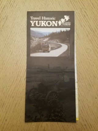 Vintage 1976 Yukon Canada Highway Road Map Tourist Guide Klondike Campgrounds