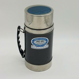 Vintage Thermos Uno - Vac Wide Mouth Quart Stainless Steel Insulated Unbreakable