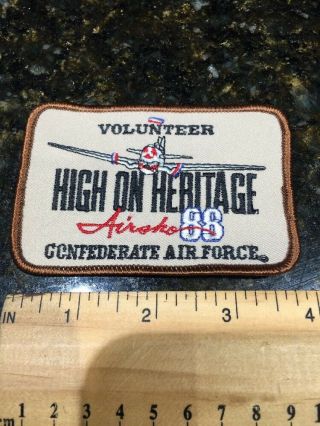 21014 Vintage High On Heritage Confederate Air Force 1988 Air Show Patch
