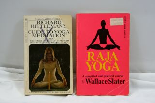 2 Books: Guide To Yoga Meditation By Hittleman & Raja Yoga By W.  Slater Vtg Pb