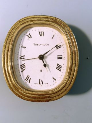 Tiffany & Co Brass Coated Vintage Alarm Clock In Great Order