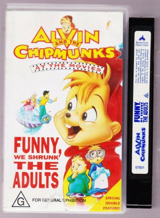 Alvin And The Chipmunks At The Movies Funny We Shrunk Adults Vhs Tape Vintage