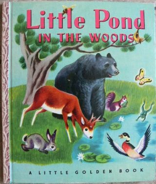 Vintage Little Golden Book Little Pond In The Woods " A " 1st 42 Pages