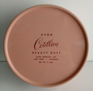 Vintage Avon Cotillion 6 oz ' Beauty Dust ' Dusting Powder - Powder is 3