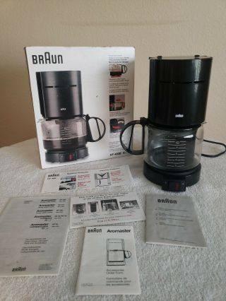 Vintage Braun Aromaster Drip Coffee Maker 10 Cup 4085 Kf 400 Black Box