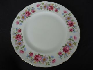 Vintage Queen Anne Serenade 8597 Bone China Dinner Plate Floral England