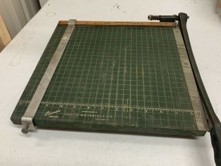 Vintage Premier Brand Cutting Board Paper Trimmer Guillotine Desk 13 "