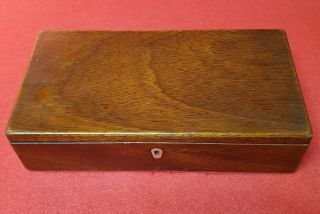 Antique/vintage Wooden Oak Wood Trinket Jewellery Box