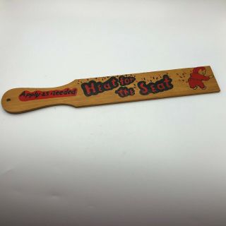 Vintage Heat For The Seat Fanny Butt Paddle Novelty Apply As Needed C8