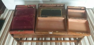 3 Vintage Writing Slopes For Restoration