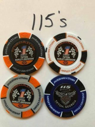 Harley Davidson 115th Annivery Tifton Hd Poker Chip