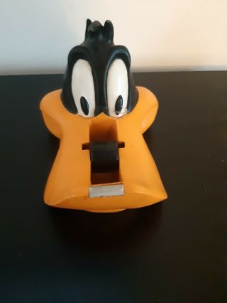 Vintage Daffy Duck Tape Dispenser Looney Tunes Warner Brothers Office Supply