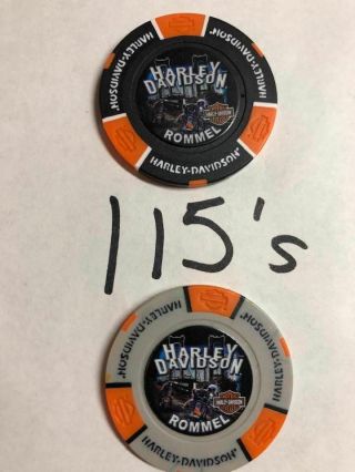 Harley Davidson 115th Annivery Rommel Hd Poker Chip