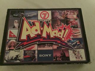 Ad Mad Board Game 1996 Vintage Retro Spears Games Mattel Trivia Vhs Video