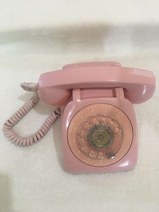 Vintage 1960’s Automatic Electric Pink Rotary Telephone - - No Plug - -