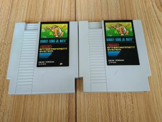 Vintage Nintendo Nes Asian Donkey Kong Jr Math Nintendo Game 2 Copies