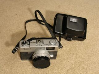 Vintage Canon Canonet Ql17 Rangefinder Camera W/ 40mm 1:1.  7 Lens & Case