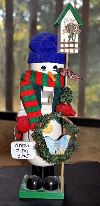 Vintage Nutcracker Holiday Decor,  Collectors,  Ltd Ed.  Shy Snowman 15 "