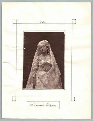France,  Paris,  Théâtre,  Mlle Léonide Leblanc Vintage Print.  Phototypie 8,