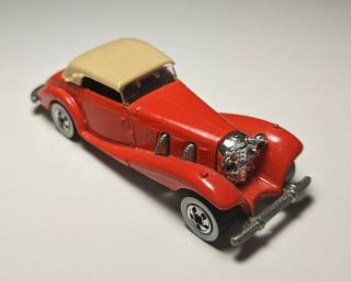 Vintage Hot Wheels Red Mercedes - Benz 540k Whitewalls 1/64 Diecast