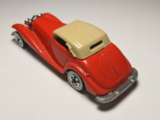 Vintage Hot Wheels Red Mercedes - Benz 540K Whitewalls 1/64 Diecast 3