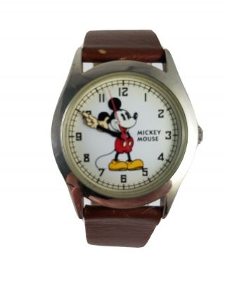 Vintage Disney S11 Disney Mickey Mouse Watch Seiko Round Face Runs Battery